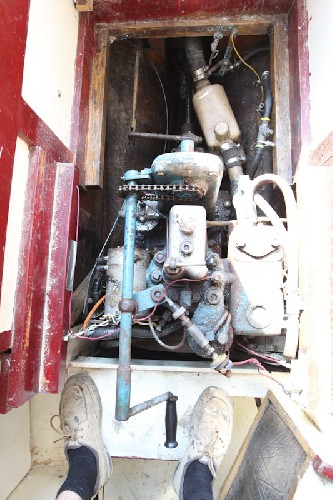 The engine - 1976 Sabb Diesel, single cylinder, 8 hp.