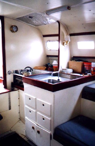 Inside - Port Aft Saloon and Galley