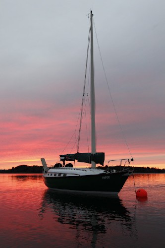 Sunset at backman\'s beach