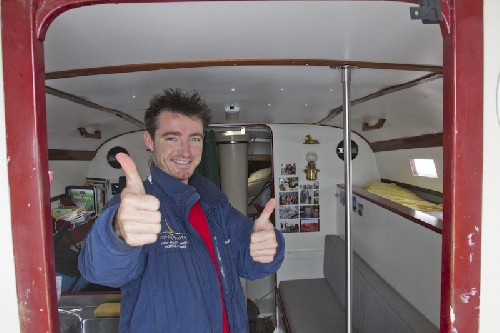 Back aboard Teleport after 7 months. She survived the winter OK!