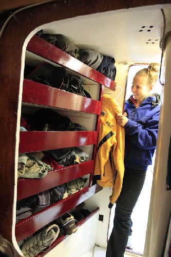 Our finished new clothes cupboard - complete with hanging section!