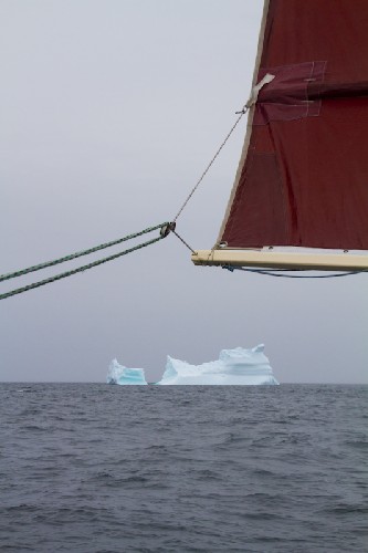 Arty pic of sailing past a berg