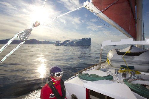 Sailing along in the arctic