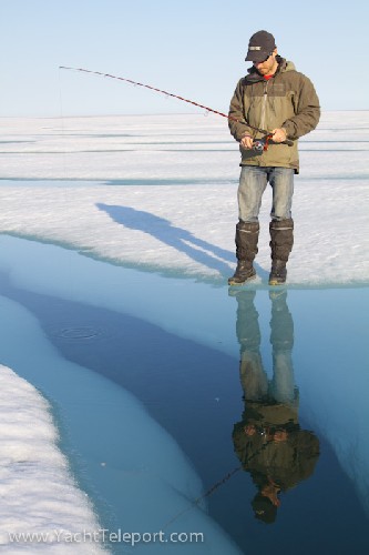 Chris ice fishing