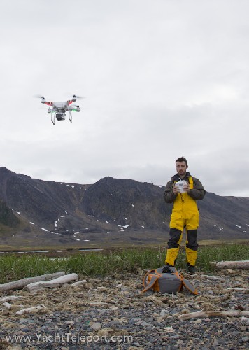 Chris flying his DJI Phantom drone