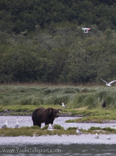 Note the drone flying above!