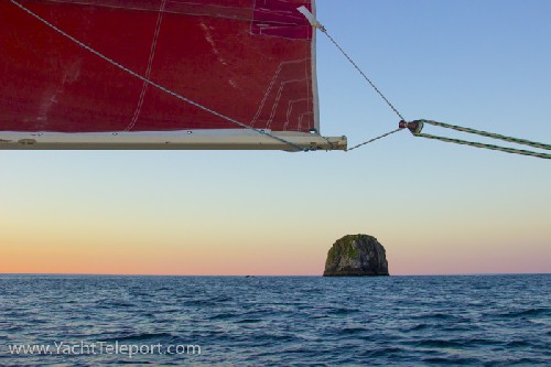 Cool rock formations out at sea